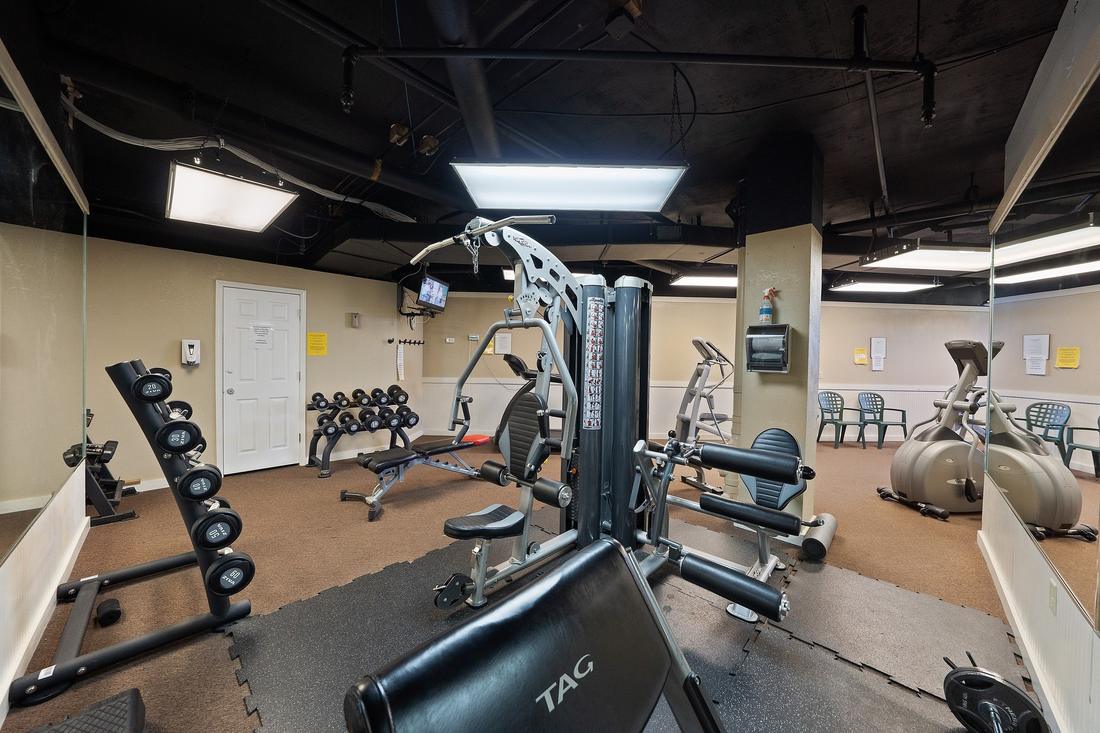 Fitness center strength equipment