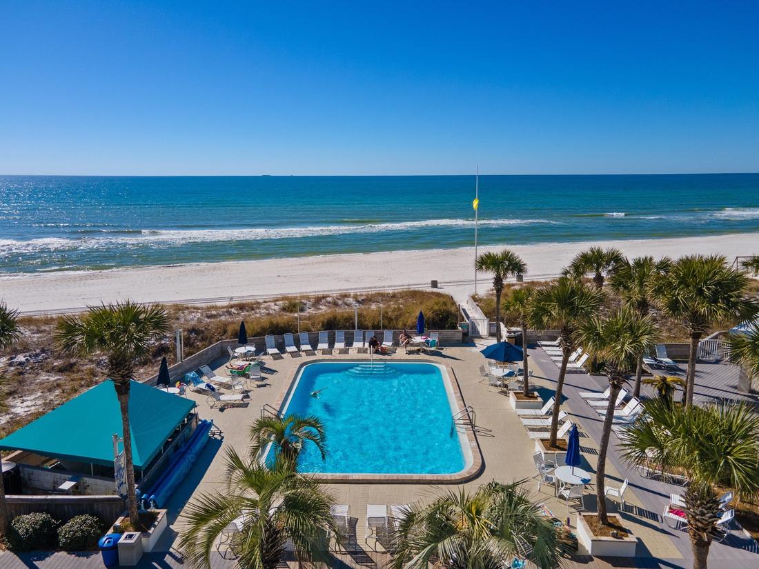Beachside pool overlooking the Gulf