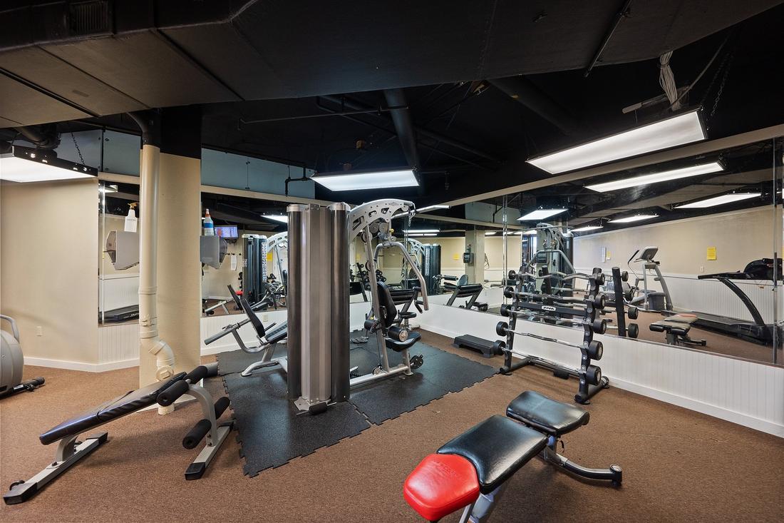 Fitness center with cardio and weights