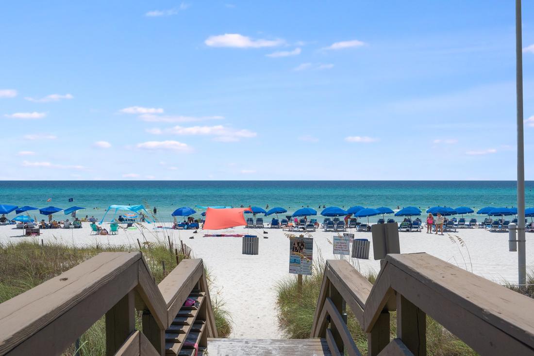 Beach access walkway onto the sand