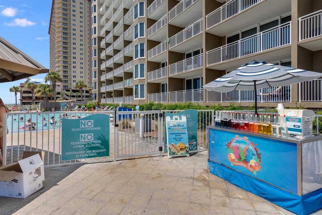 Poolside drink stand
