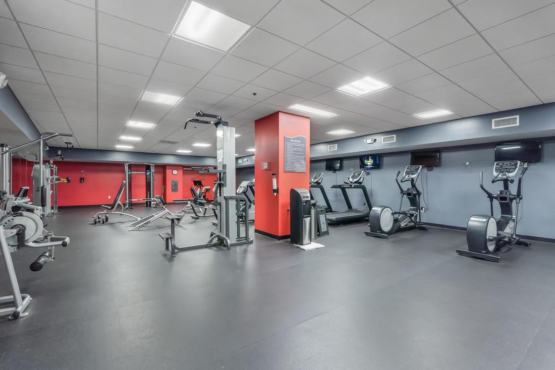 Fitness center cardio equipment