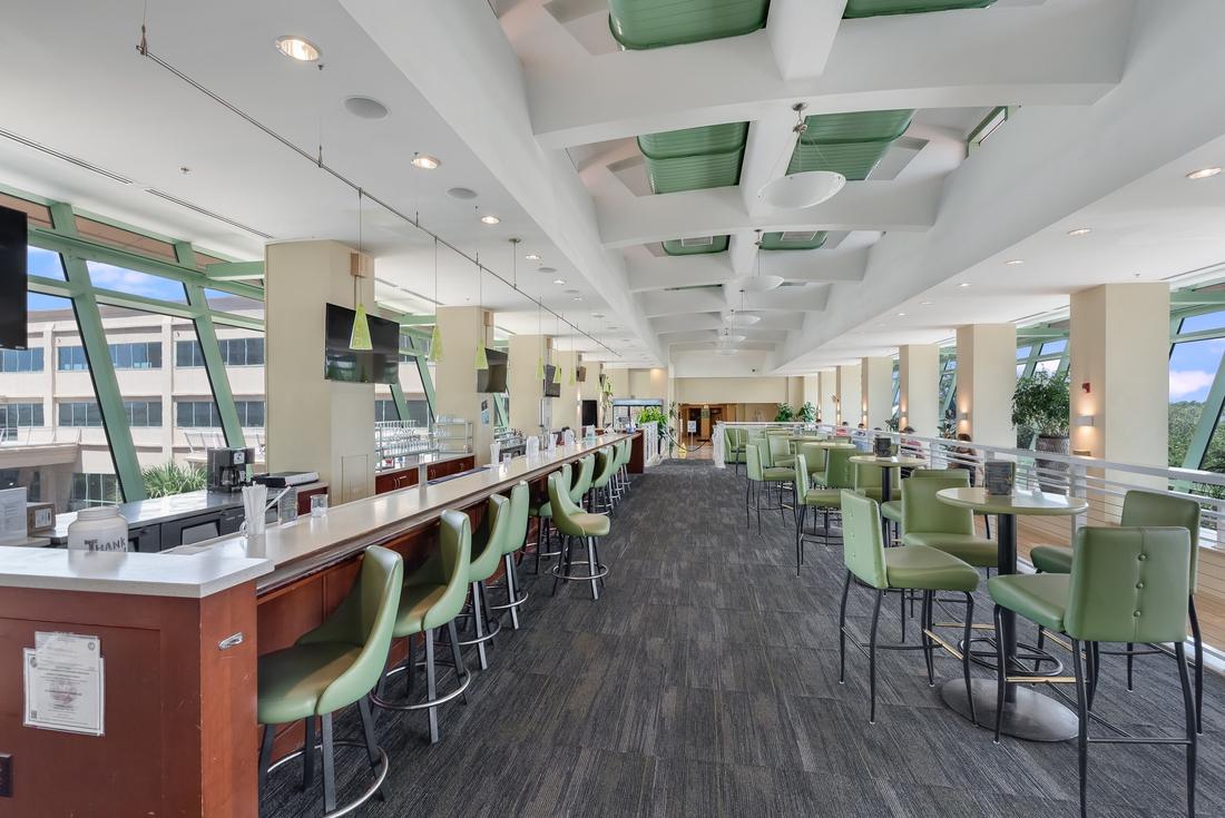 Food court seating area