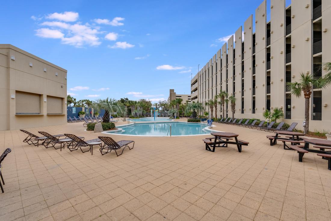 Outdoor pool and sun deck