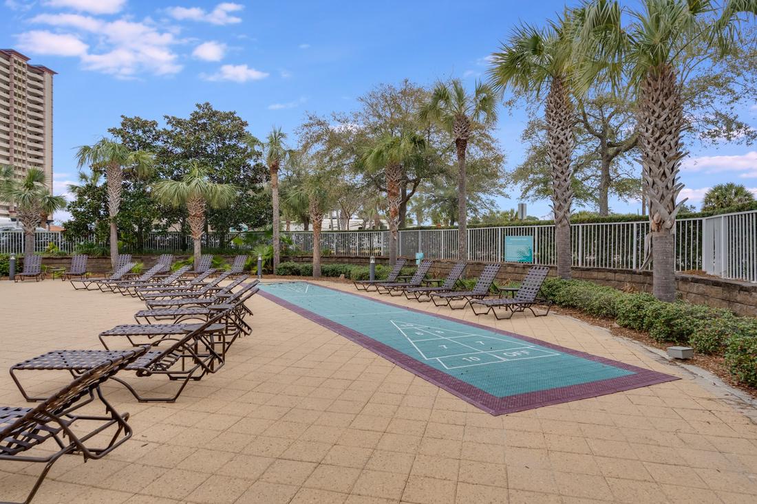 Shuffleboard courts by the pool