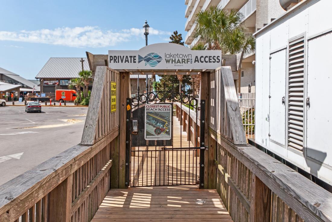 Private wharf beach-access walkway