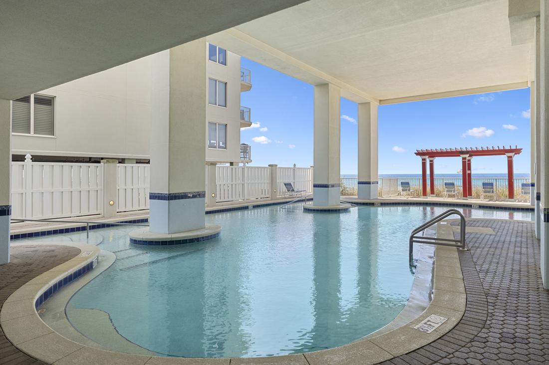 Covered pool on the Tower 2 deck