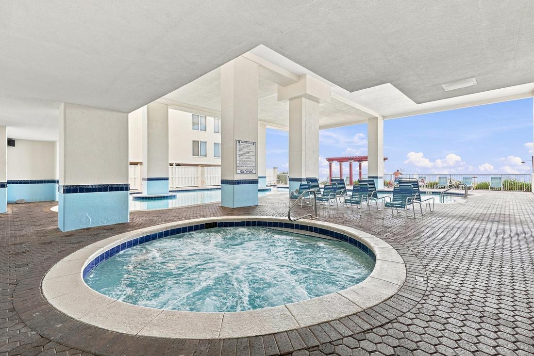 Covered hot tub