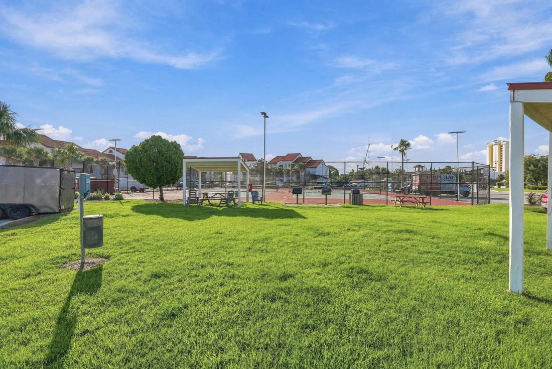 Sport courts and lawn