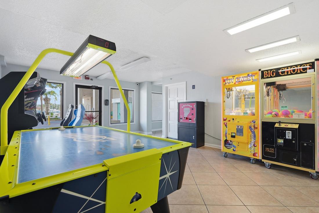 Arcade games in the game room