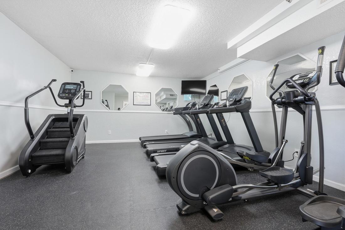 Fitness room cardio machines