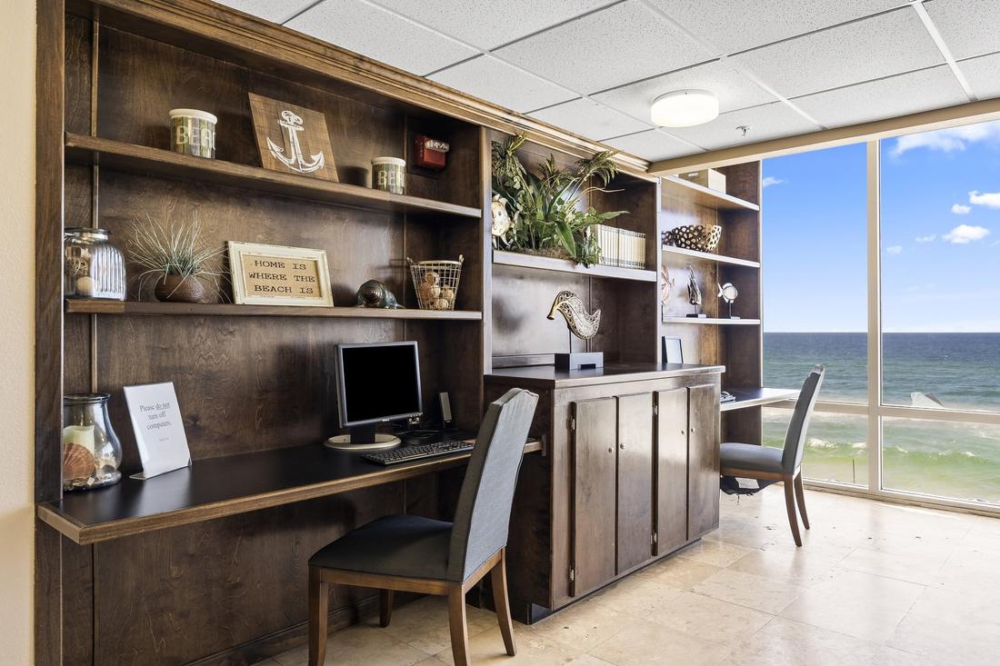 Business center with beach view
