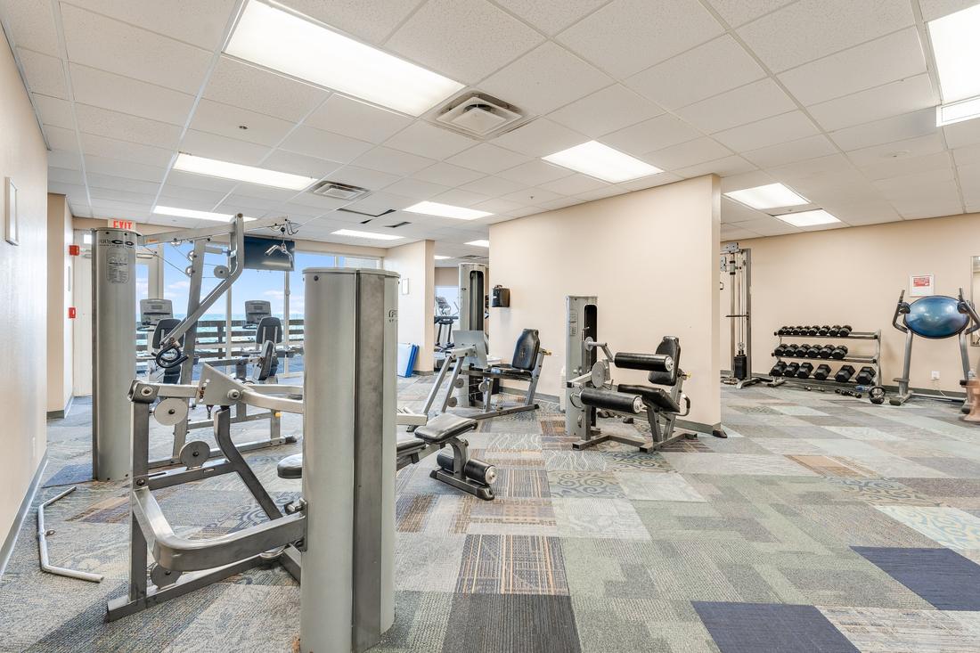 Fitness room with machines