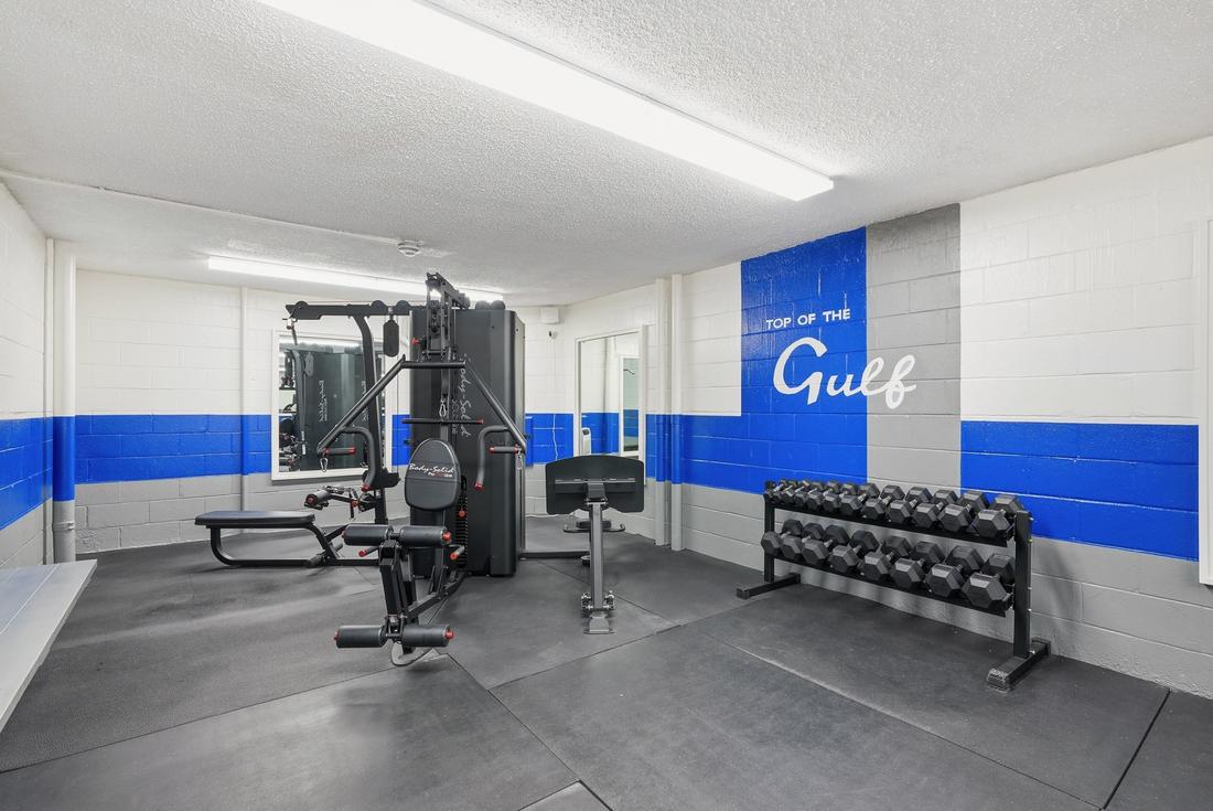 Gym with weight machines